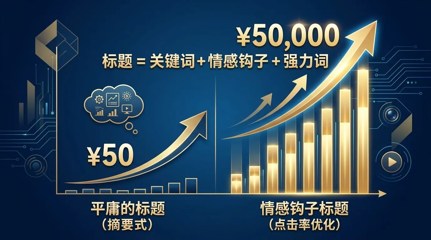 YouTube 标题创作方法：情绪钩子与 CTR 优化