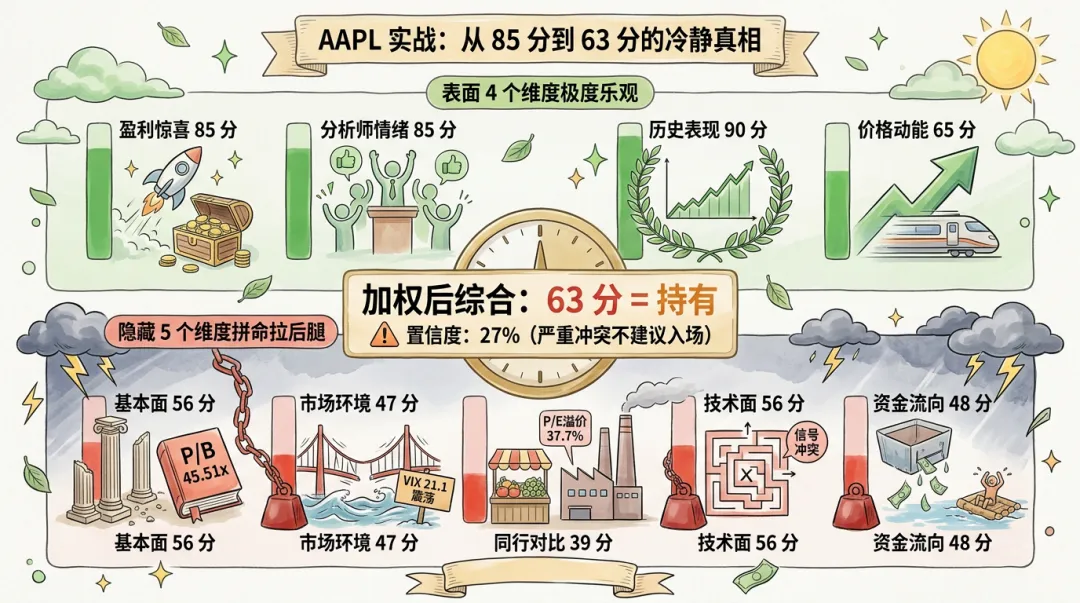 苹果实战:同一只股票,不同的结论