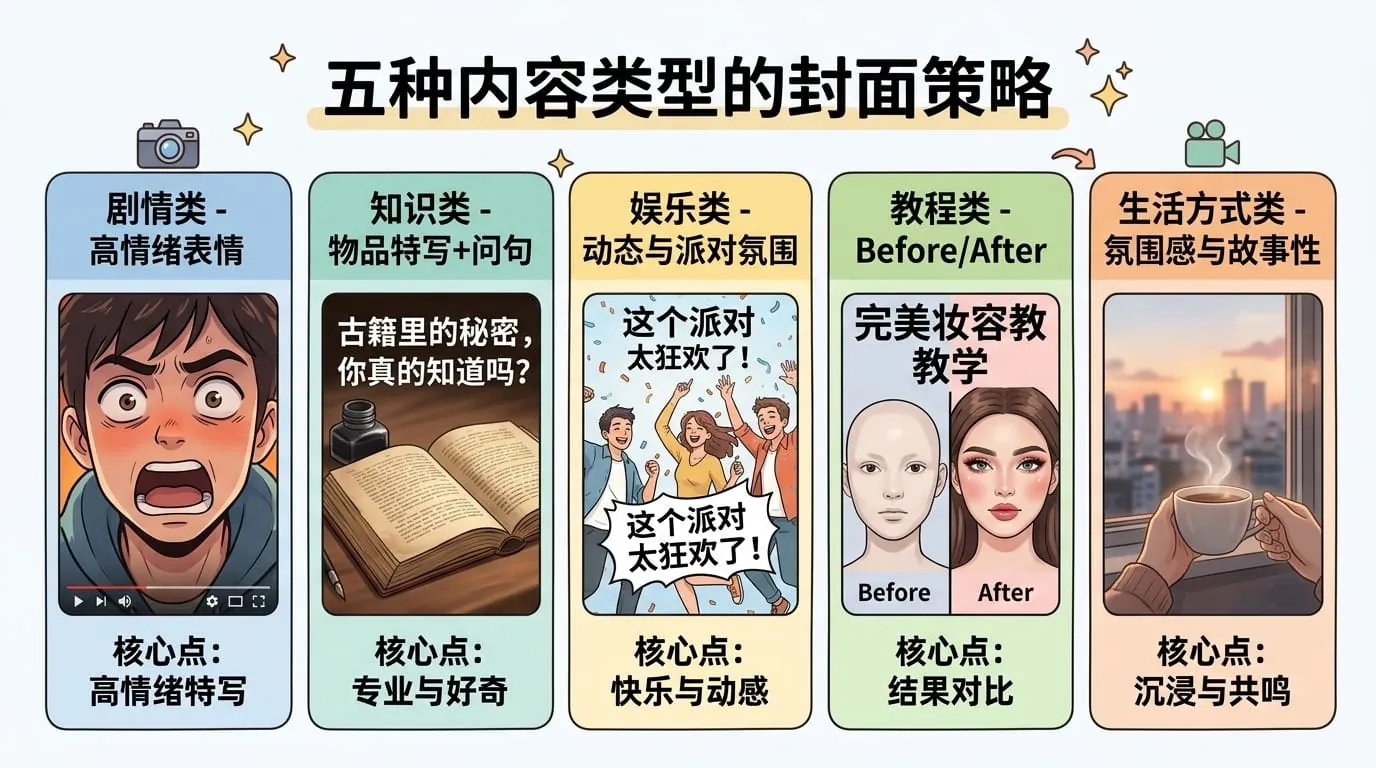 五种内容类型的封面策略
